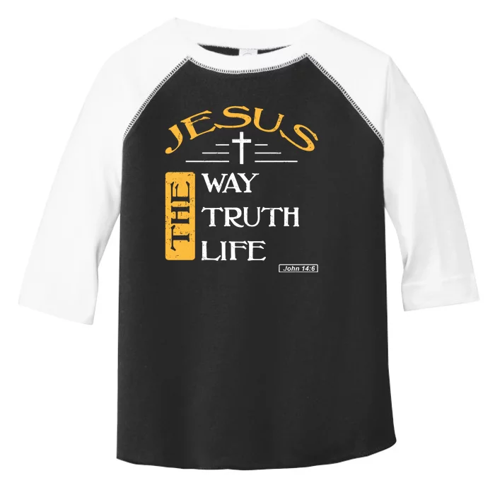 Jesus The Way Truth Life Christian Toddler Fine Jersey T-Shirt