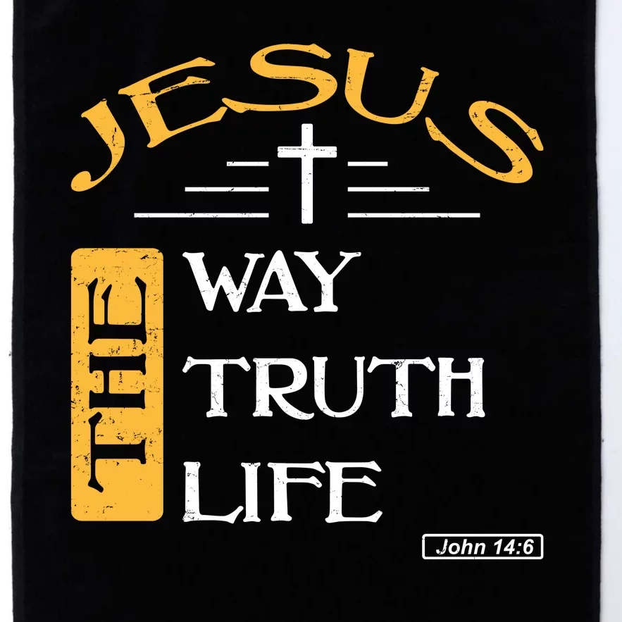 Jesus The Way Truth Life Christian Platinum Collection Golf Towel