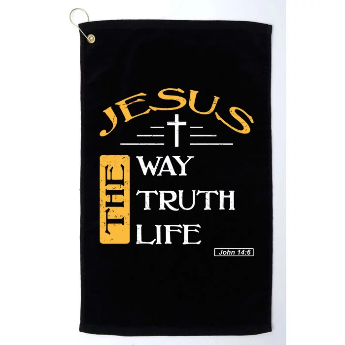 Jesus The Way Truth Life Christian Platinum Collection Golf Towel