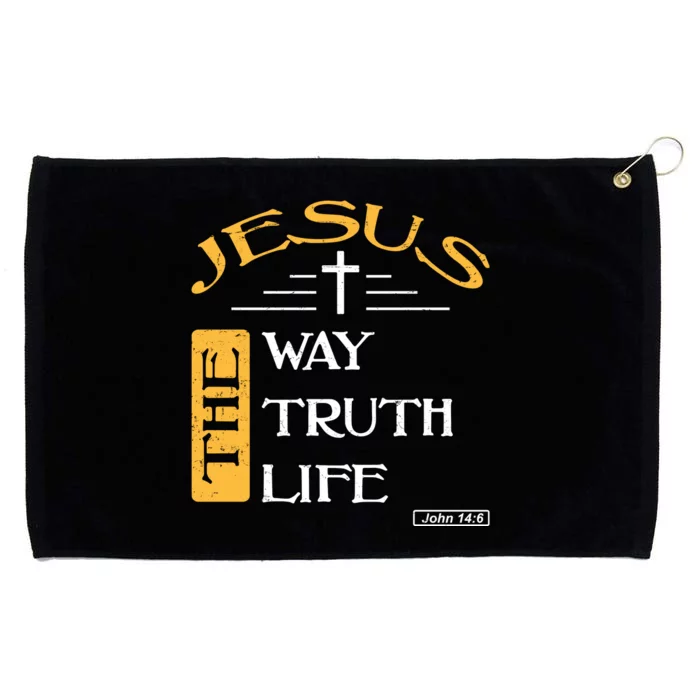 Jesus The Way Truth Life Christian Grommeted Golf Towel