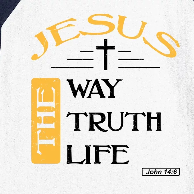 Jesus The Way Truth Life Christian Baseball Sleeve Shirt