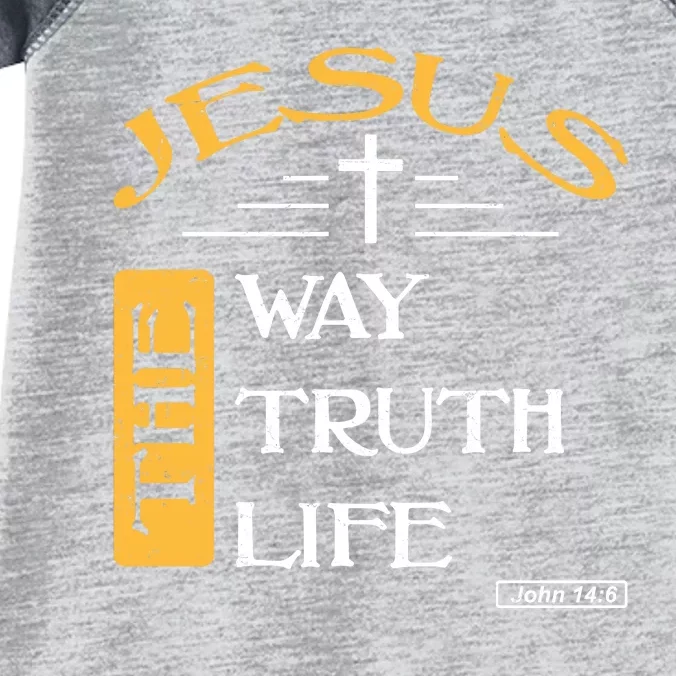 Jesus The Way Truth Life Christian Infant Baby Jersey Bodysuit