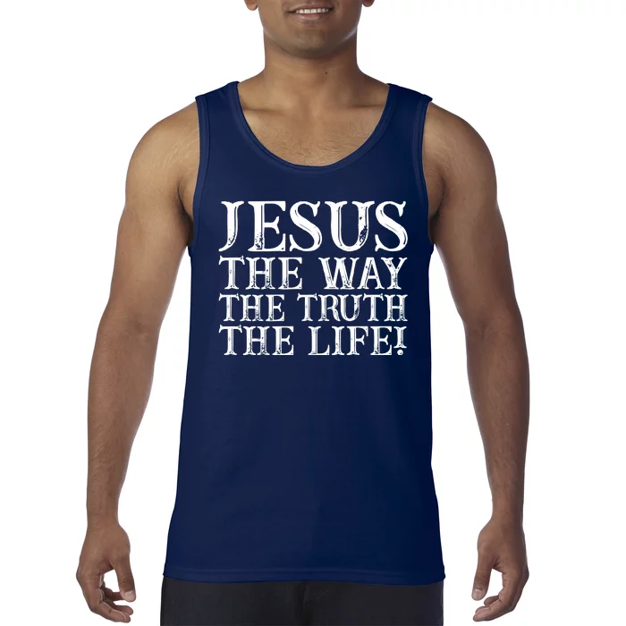 Jesus The Way The Truth The Life Vintage Tank Top