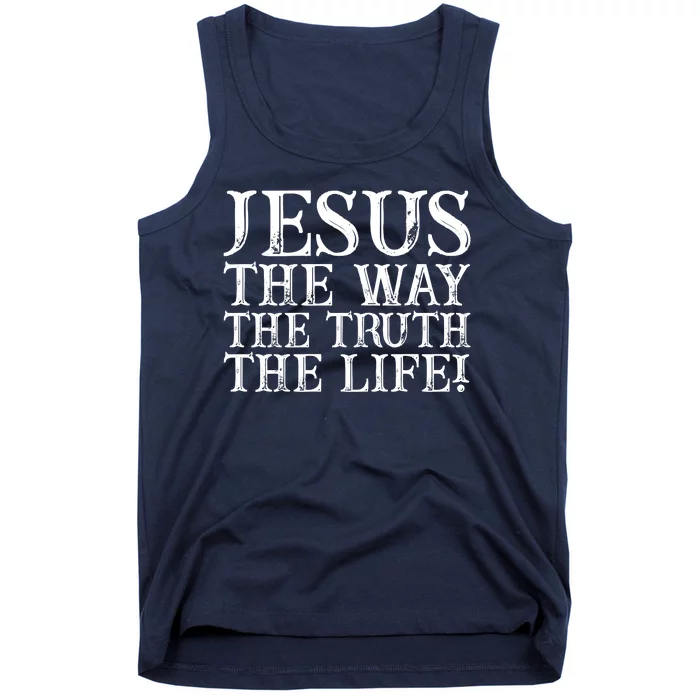 Jesus The Way The Truth The Life Vintage Tank Top