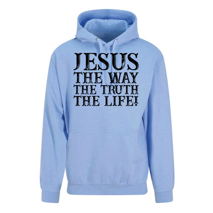 Jesus The Way The Truth The Life Vintage Unisex Surf Hoodie