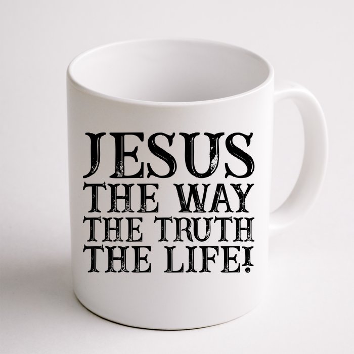 Jesus The Way The Truth The Life Vintage Front & Back Coffee Mug