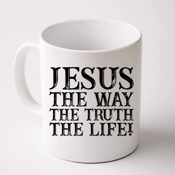 Jesus The Way The Truth The Life Vintage Front & Back Coffee Mug