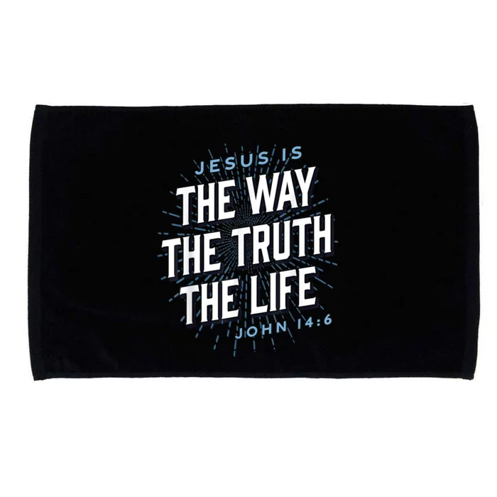 Jesus The Way Truth Life Christian John 14:6 Bible Verse Microfiber Hand Towel