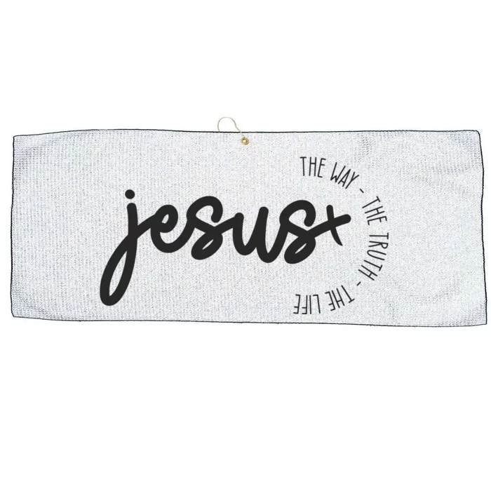 Jesus The Way The Truth The Life Christian Large Microfiber Waffle Golf Towel