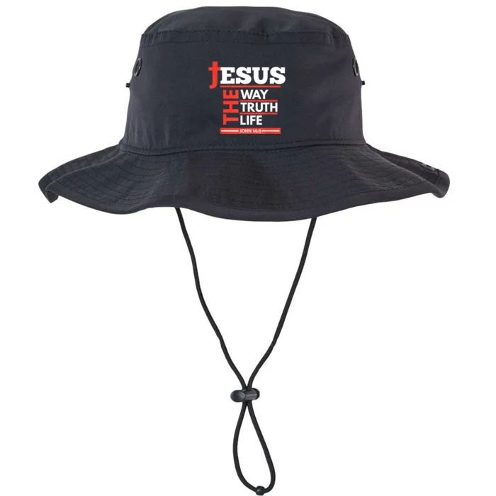 Jesus The Way Truth Life John 14:6 Christian Spiritual Legacy Cool Fit Booney Bucket Hat