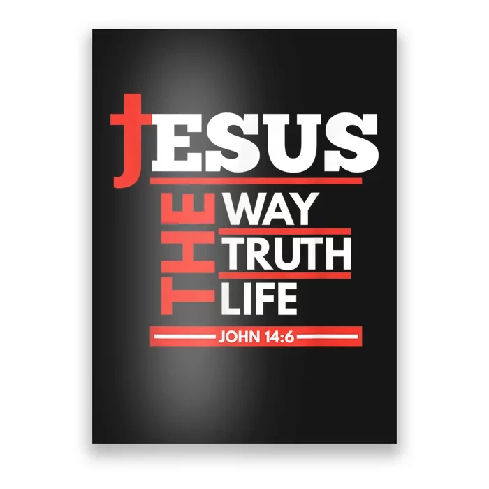 Jesus The Way Truth Life John 14:6 Christian Spiritual Poster