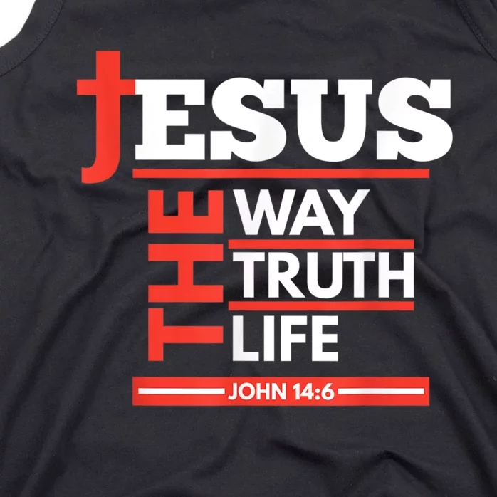 Jesus The Way Truth Life John 14:6 Christian Spiritual Tank Top