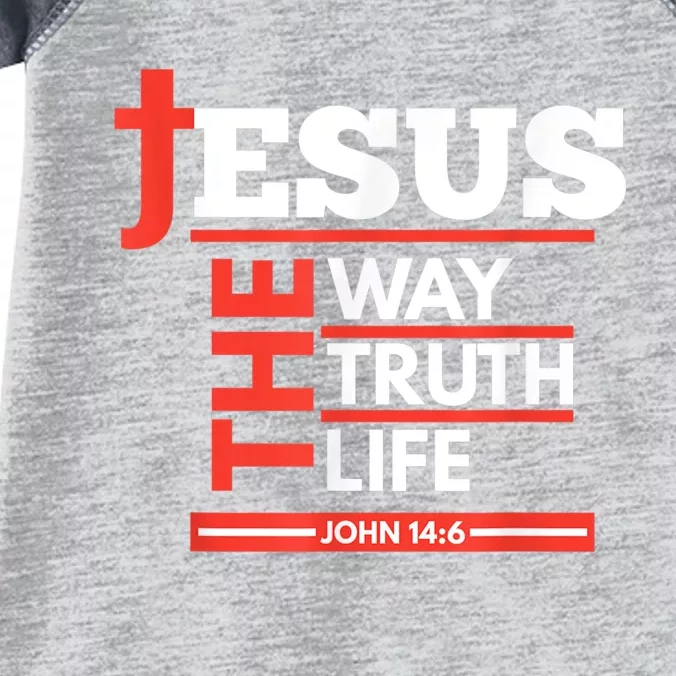 Jesus The Way Truth Life John 14:6 Christian Spiritual Infant Baby Jersey Bodysuit