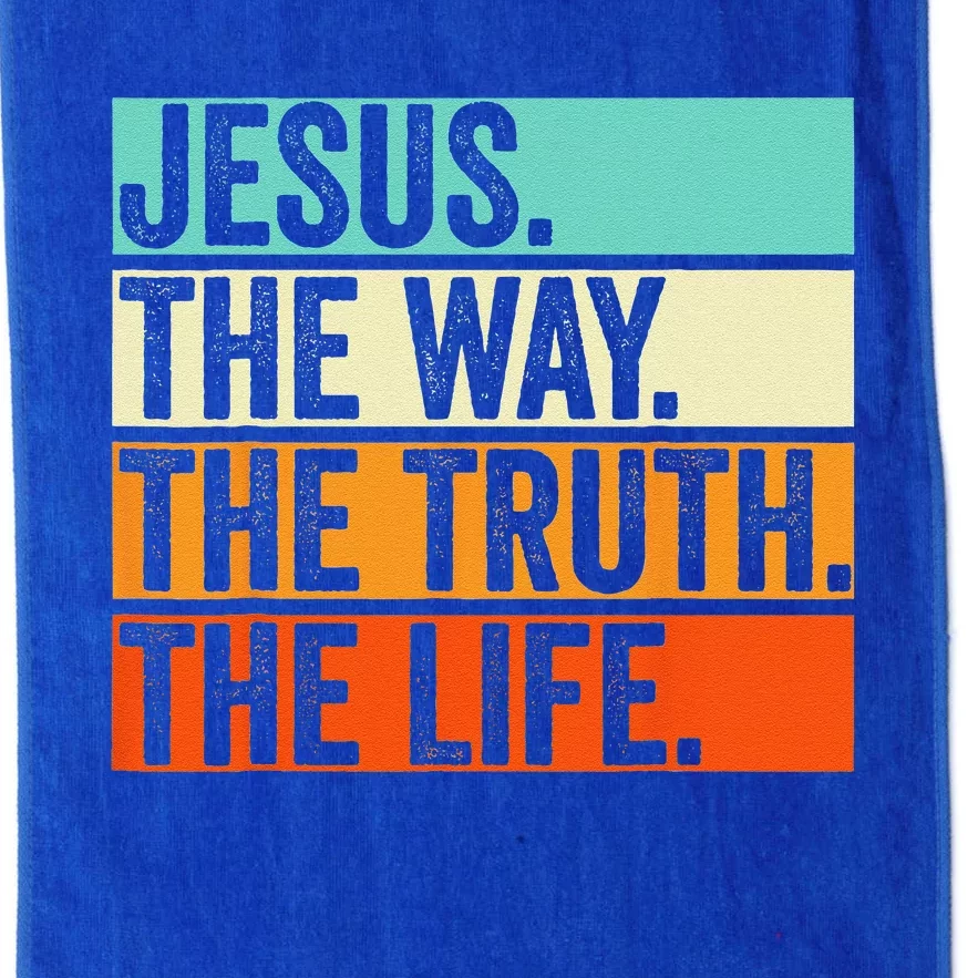 Jesus The Way Truth Life Bible Verse Christian Worship Gift Platinum Collection Golf Towel