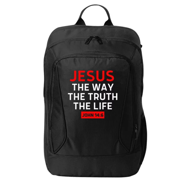 Jesus The Way Truth Life John 146 Christian Bible Verse City Backpack