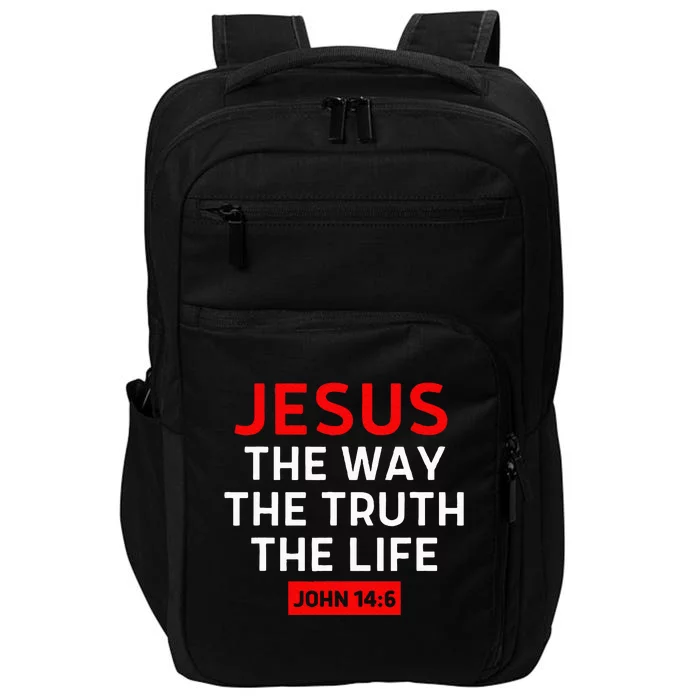 Jesus The Way Truth Life John 146 Christian Bible Verse Impact Tech Backpack