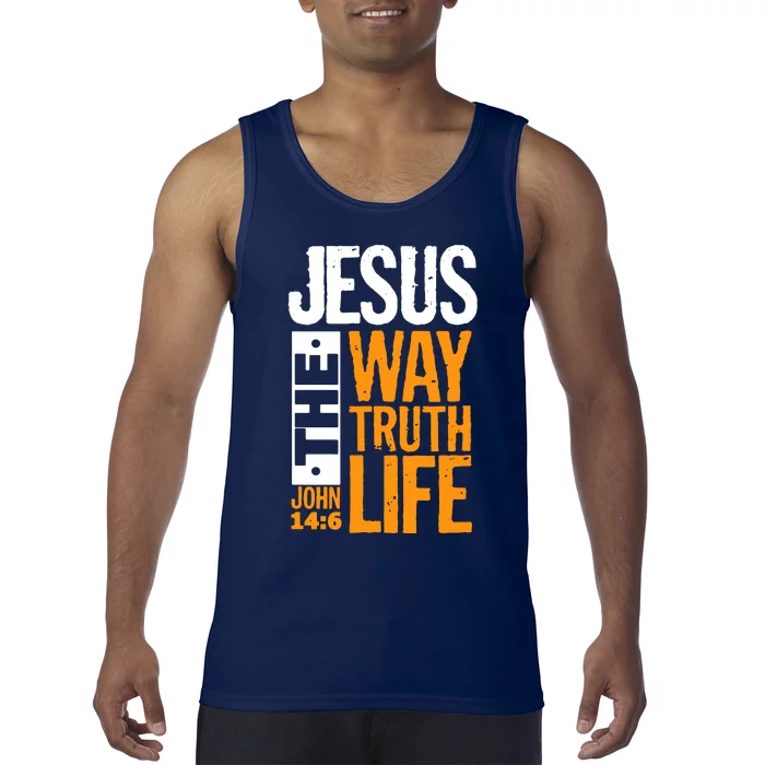 Jesus The Way Truth Life John 14:6 Tank Top