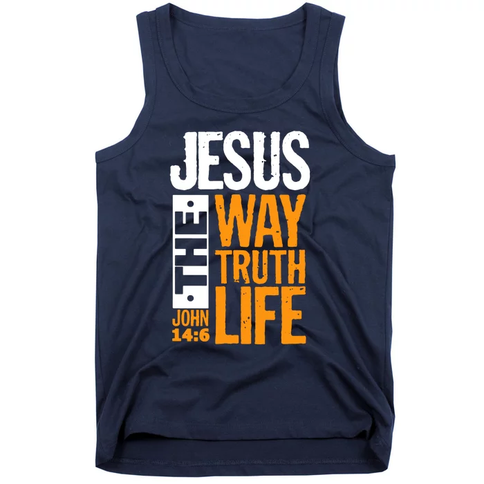 Jesus The Way Truth Life John 14:6 Tank Top