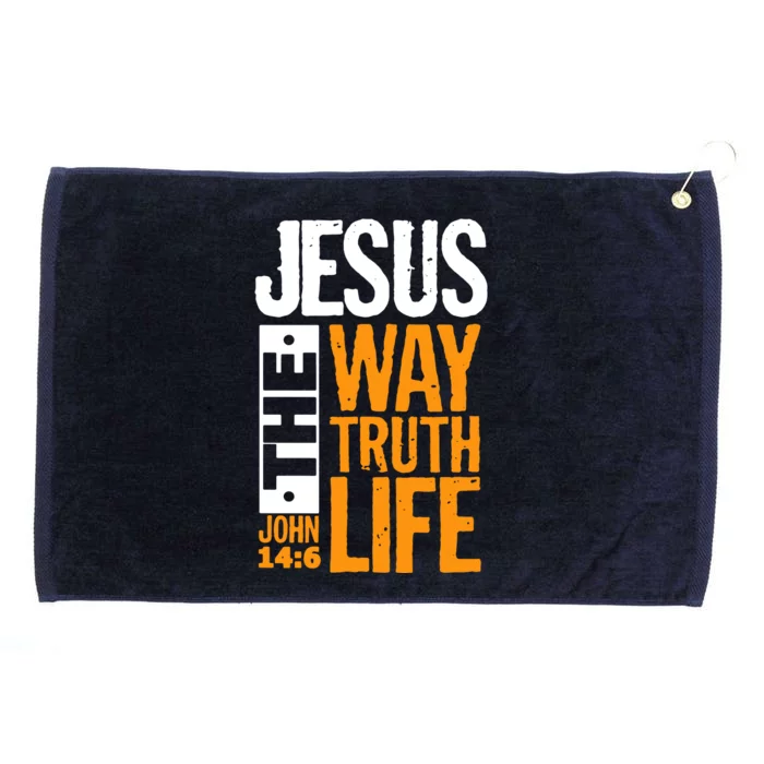 Jesus The Way Truth Life John 14:6 Grommeted Golf Towel