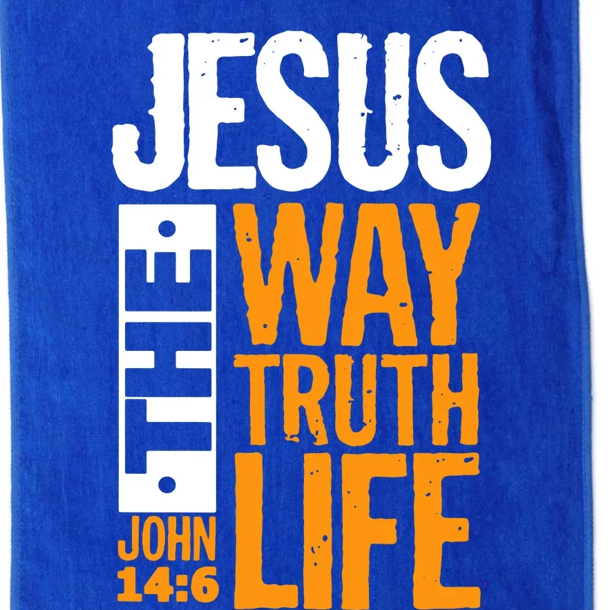 Jesus The Way Truth Life John 14:6 Platinum Collection Golf Towel