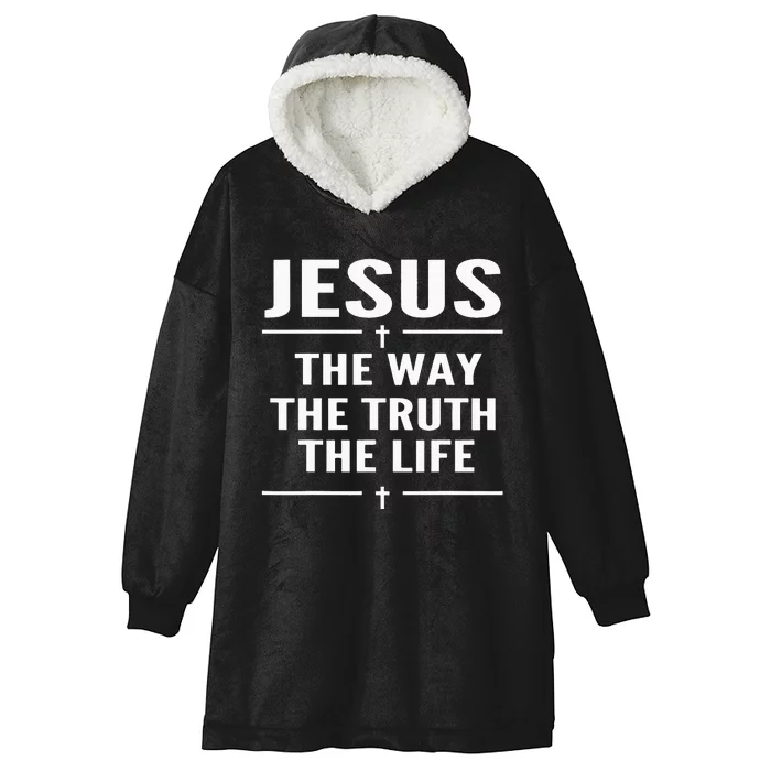 Jesus The Way Truth Life John 146 Christian Spiritual Hooded Wearable Blanket