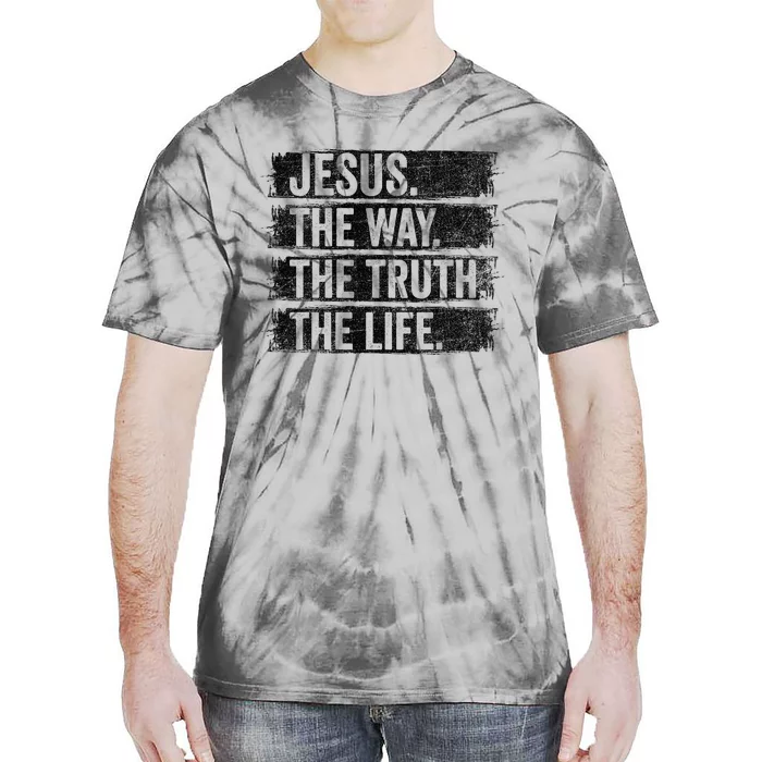 Jesus The Way Truth Life Vintage Christian Worship Tie-Dye T-Shirt