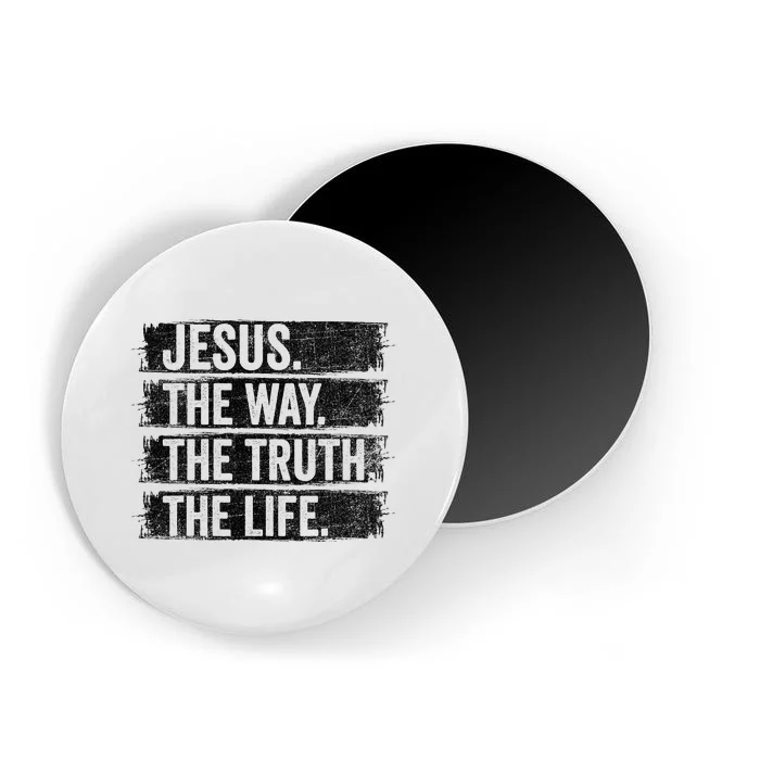 Jesus The Way Truth Life Vintage Christian Worship Magnet