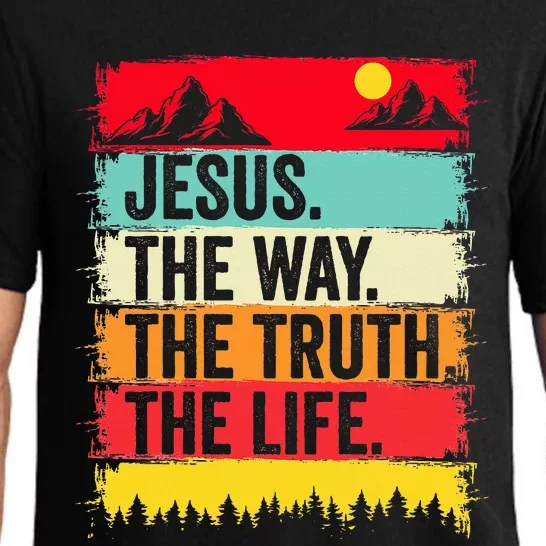 Jesus The Way Truth Life Bible Verse Christian Worship Faith Pajama Set