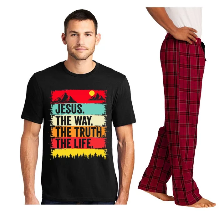 Jesus The Way Truth Life Bible Verse Christian Worship Faith Pajama Set