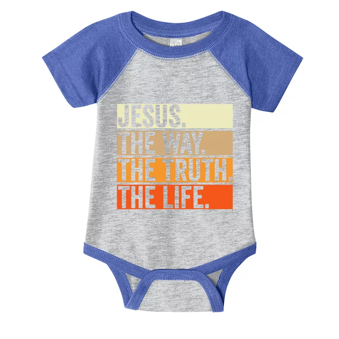 Jesus The Way Truth Life Christian Worship Bible Preacher Infant Baby Jersey Bodysuit