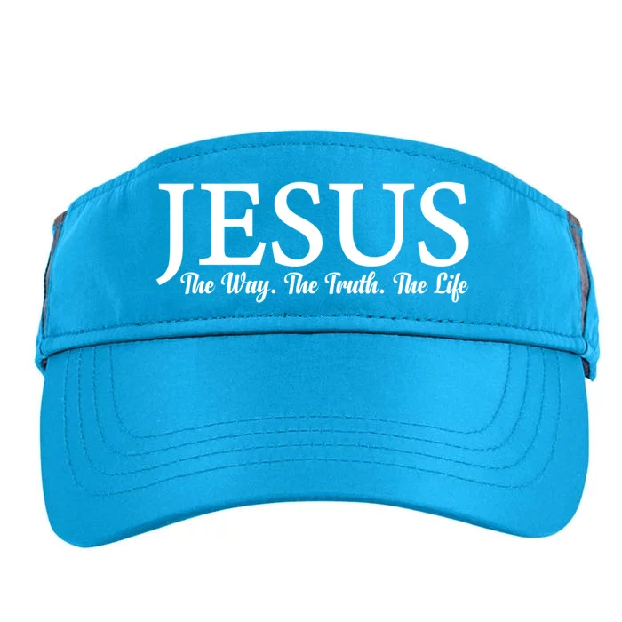 Jesus The Way Truth Life Inspirational Faith Christians Great Gift Adult Drive Performance Visor