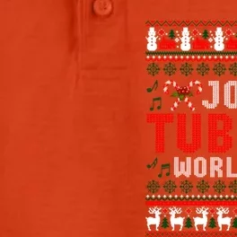 Joy Tuba World Funny Christmas Ugly Xmas Sweater Cool Gift Dry Zone Grid Performance Polo