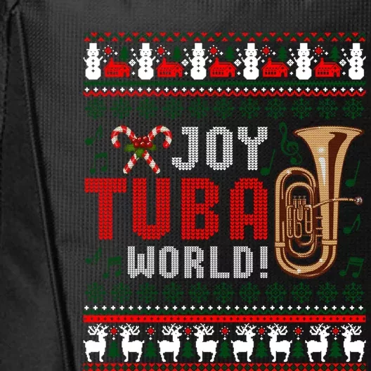 Joy Tuba World Funny Christmas Ugly Xmas Sweater Cool Gift City Backpack