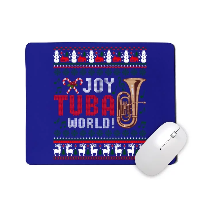 Joy Tuba World Funny Christmas Ugly Xmas Sweater Cool Gift Mousepad