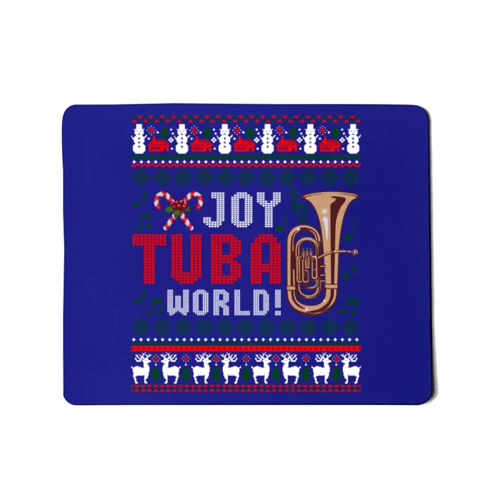 Joy Tuba World Funny Christmas Ugly Xmas Sweater Cool Gift Mousepad