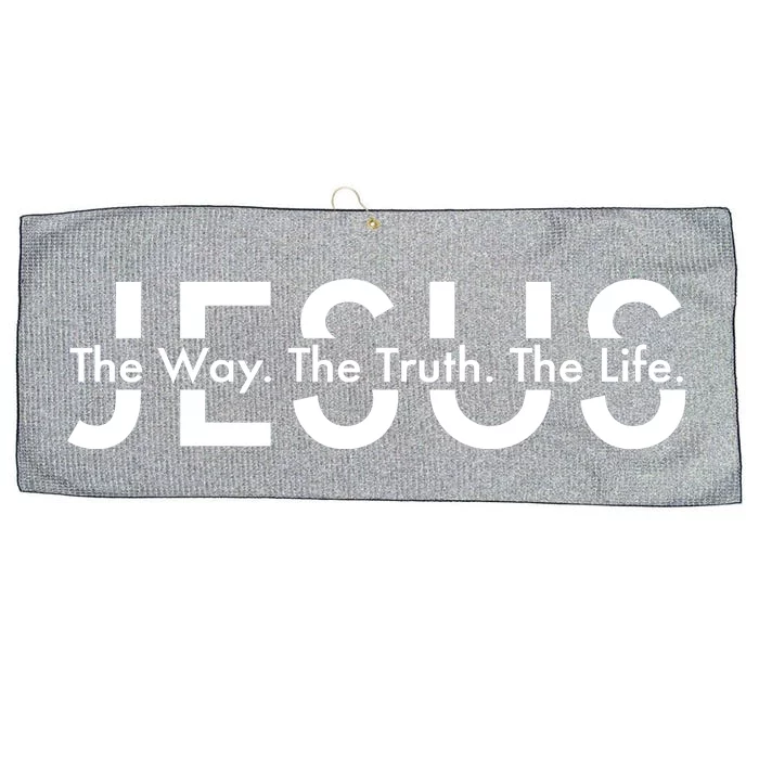 Jesus The Way The Truth The Life Large Microfiber Waffle Golf Towel