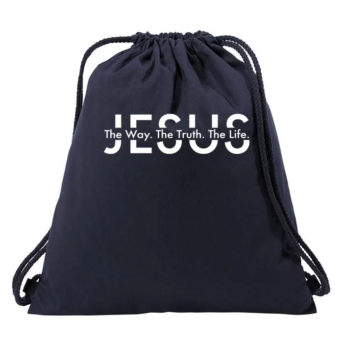 Jesus The Way The Truth The Life Drawstring Bag