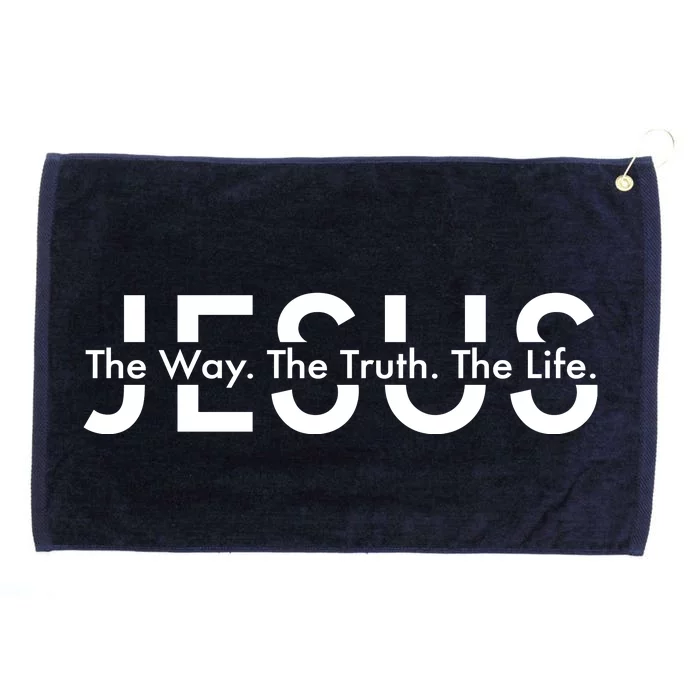 Jesus The Way The Truth The Life Grommeted Golf Towel