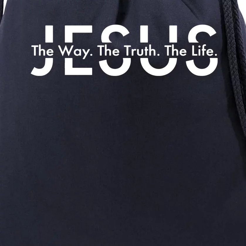 Jesus The Way The Truth The Life Drawstring Bag