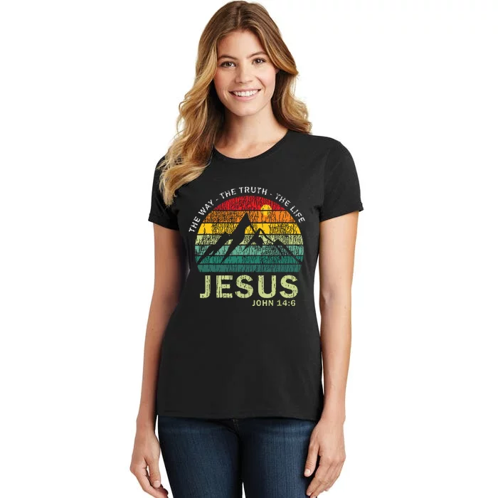 Jesus The Way Truth Life Christian Worship Women's T-Shirt