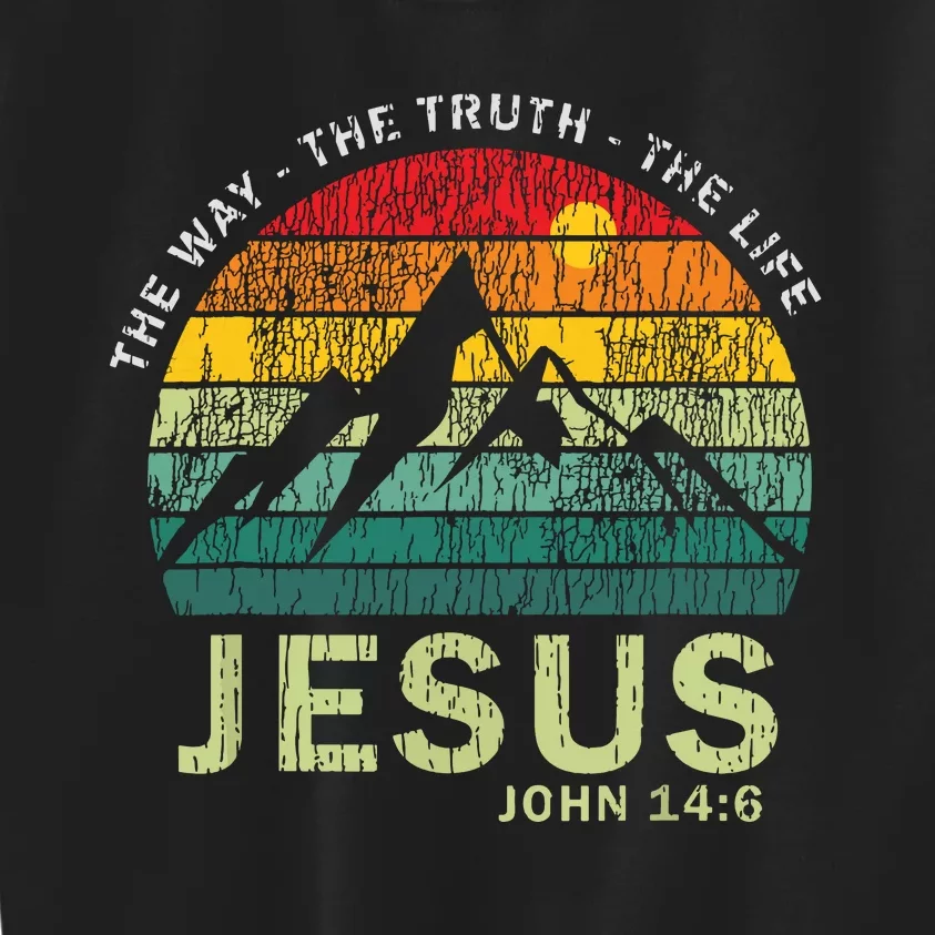 Jesus The Way Truth Life Christian Worship Kids Sweatshirt