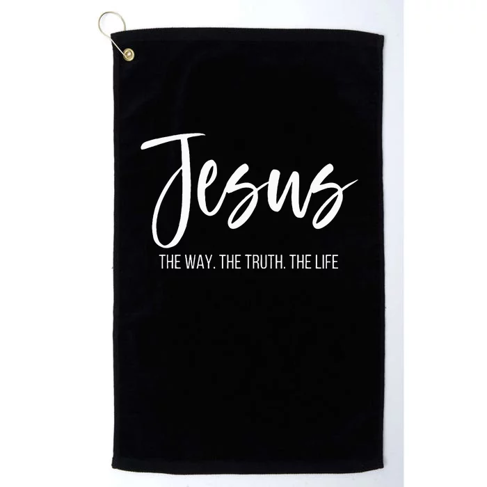 Jesus The Way The Truth The Life Christian Religious Platinum Collection Golf Towel