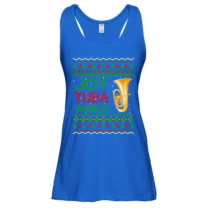 Joy Tuba World Music Lover Xmas Gift Ugly Tuba Christmas Funny Gift Ladies Essential Flowy Tank