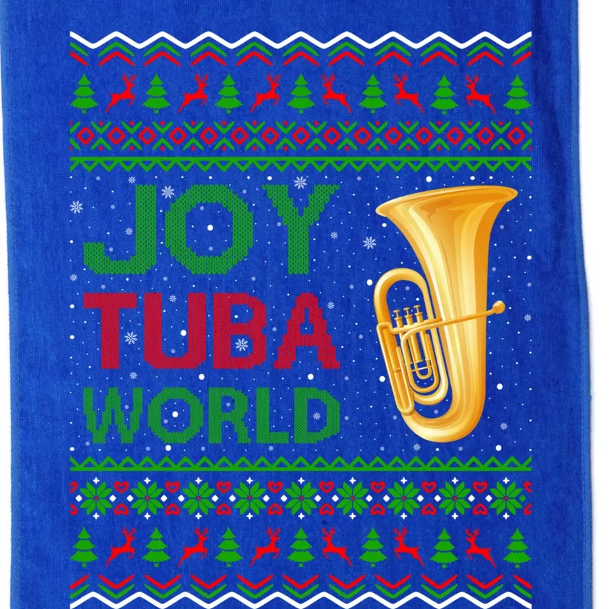 Joy Tuba World Music Lover Xmas Gift Ugly Tuba Christmas Funny Gift Platinum Collection Golf Towel