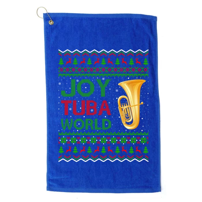 Joy Tuba World Music Lover Xmas Gift Ugly Tuba Christmas Funny Gift Platinum Collection Golf Towel