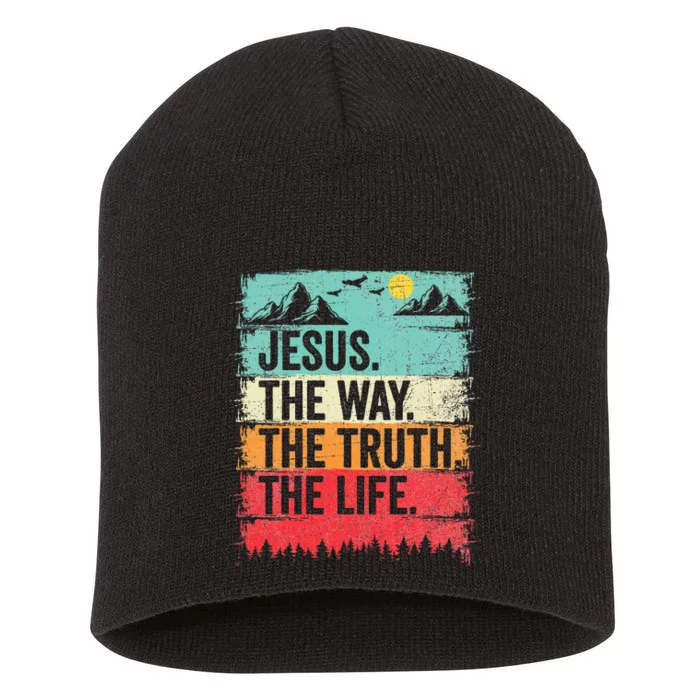 Jesus The Way Truth Life Christian Worship Short Acrylic Beanie