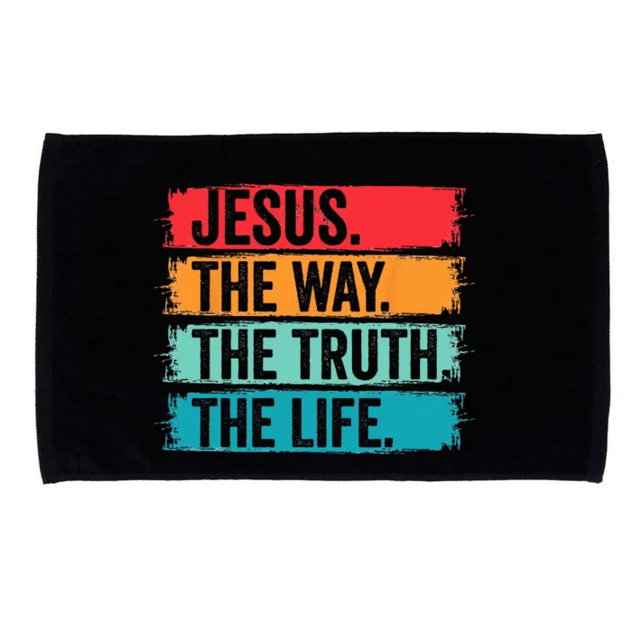 Jesus The Way The Truth Life Bible Verse Christian Worship Microfiber Hand Towel