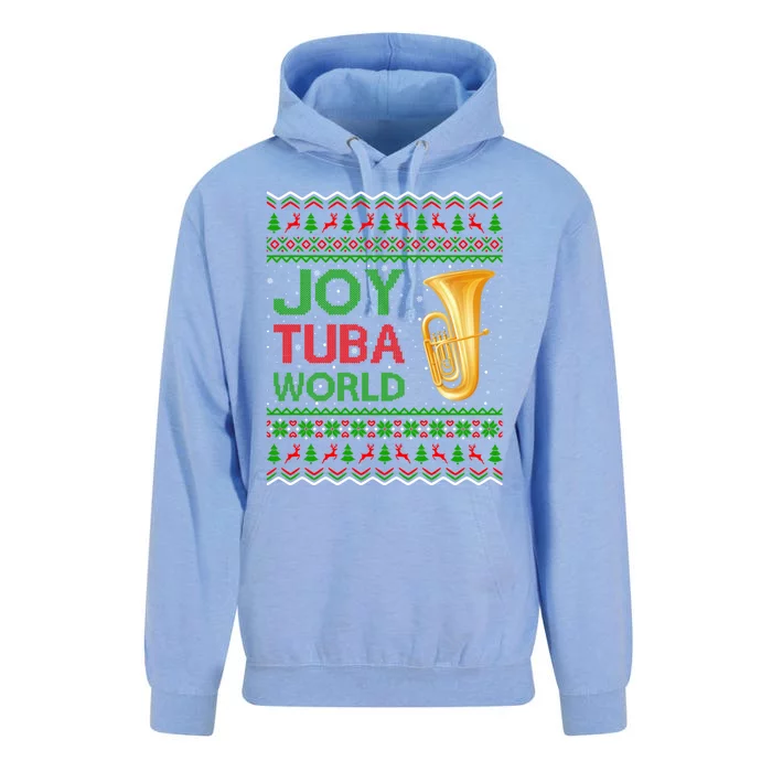 Joy Tuba World Music Lover Xmas Gift Ugly Tuba Christmas Gift Unisex Surf Hoodie