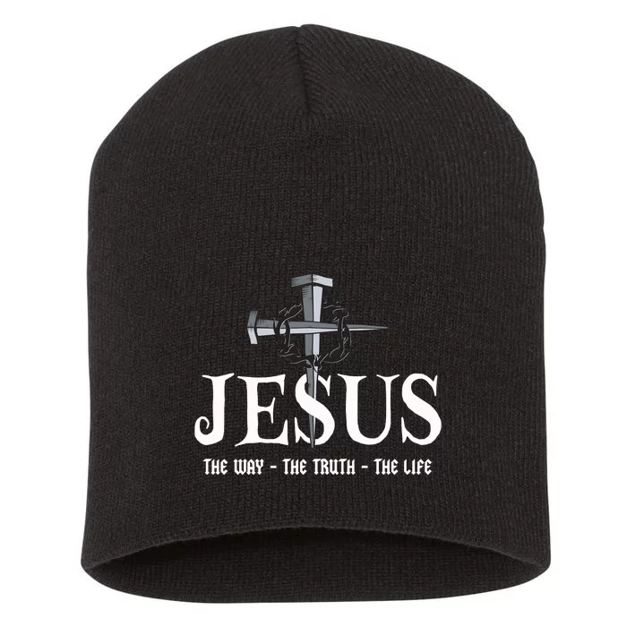 Jesus The Way The Truth The Life John 146 Christiant Short Acrylic Beanie