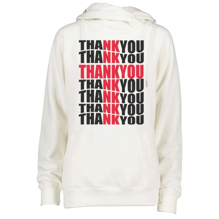 Jesus Thank You Cross Lord Savior Christian Love Religious Womens Funnel Neck Pullover Hood